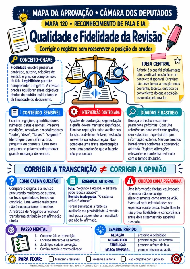 Mapa 120 · Reconhecimento de Fala: fidelidade e revisão de transcrições