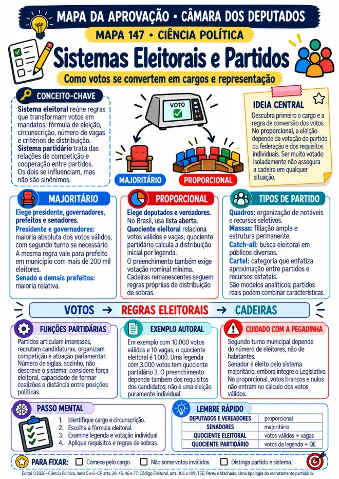Mapa 147 · Ciência Política: sistemas eleitorais e partidos